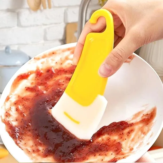 Cleaning Spatula Kitchen Scraper Soft Blade Scraper Brush Dirty Pan Pot Dishes Cleaner Tools Cooking Baking Tool Kitchen Gadget