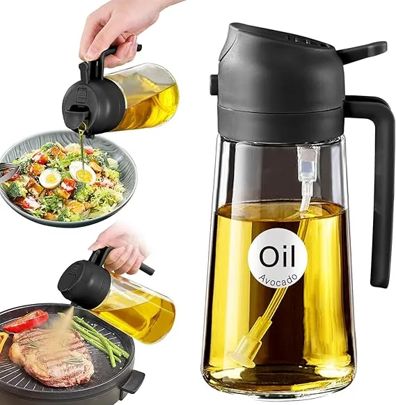  Oil Spray Bottle BBQ Cooking Olive Oil Sprayer Plastic Baking Oil Spray Empty Bottle Vinegar Bottle Or Oil brush