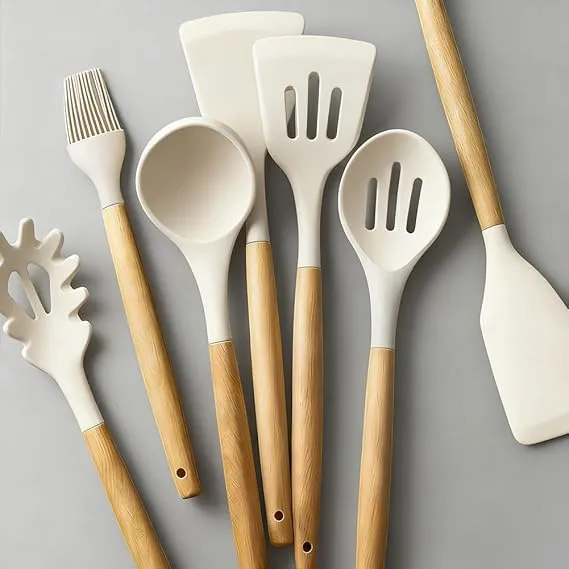 Silicone kitchen utensil set