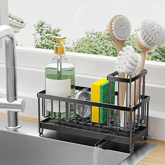 Stainless steel sink/dish organizer rack