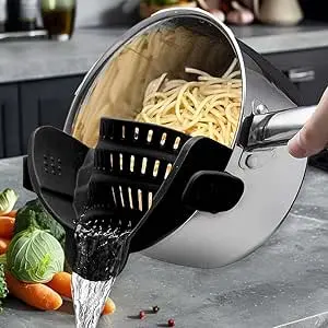 Strainer, Pot Strainer, Adjustable Clip On Strainer For Pots Pans And Bowls, Kitchen Pot Strainer